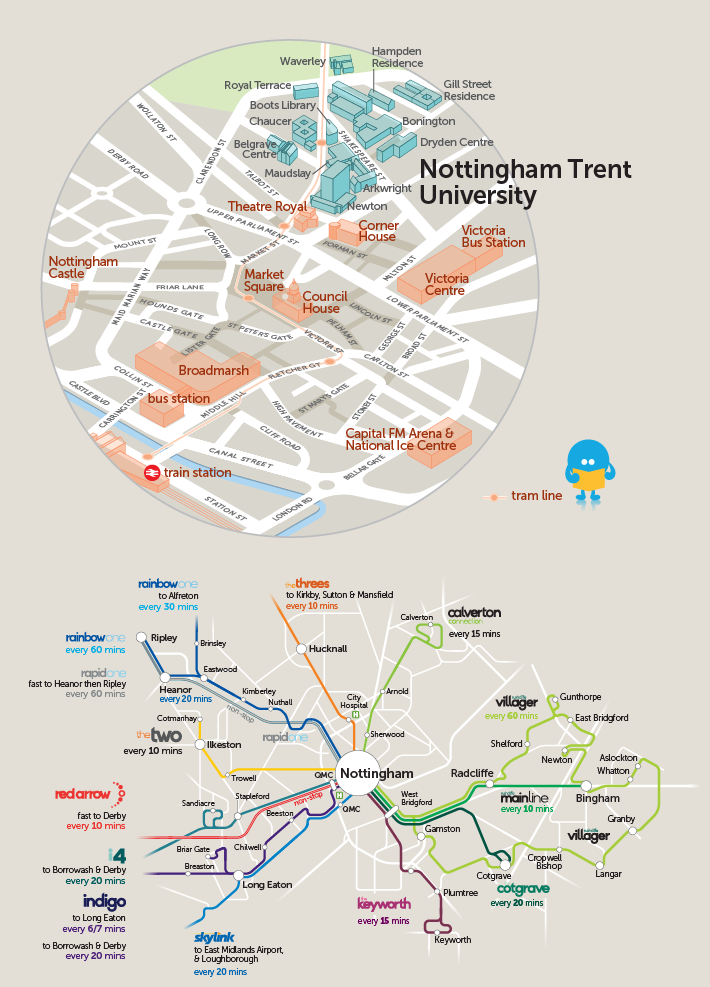 nottingham trent university city campus map