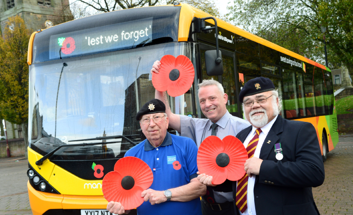 185 trentbarton buses will proudly be wearing a poppy.
