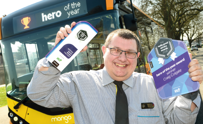 Craig Colgate was all smiles after being crowned hero of the year 2018