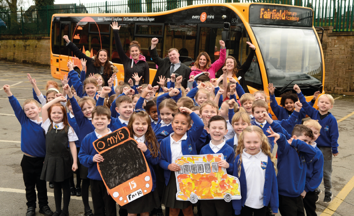 54 children from Year 1 were taken on a my15 bus for a ride to our Langley Mill depot.
